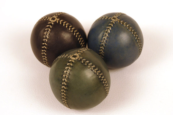 Set of 3 leather juggling balls, 75mm, Handmade Leather Balls, for Jugglers, Circus.