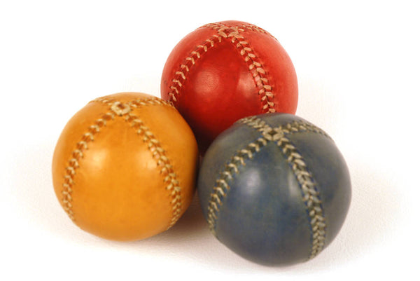 Set 6 Leather Juggling Balls, Rainbow Juggling Balls 75mm, Leather balls, Juggling balls, Juggler.