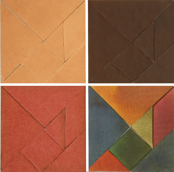 Magnetic leather tangram