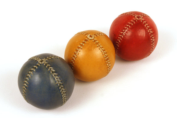 Set of 3 leather juggling balls, 75mm, Juggling Balls, Learn to Juggling, Juggler, Leather Balls
